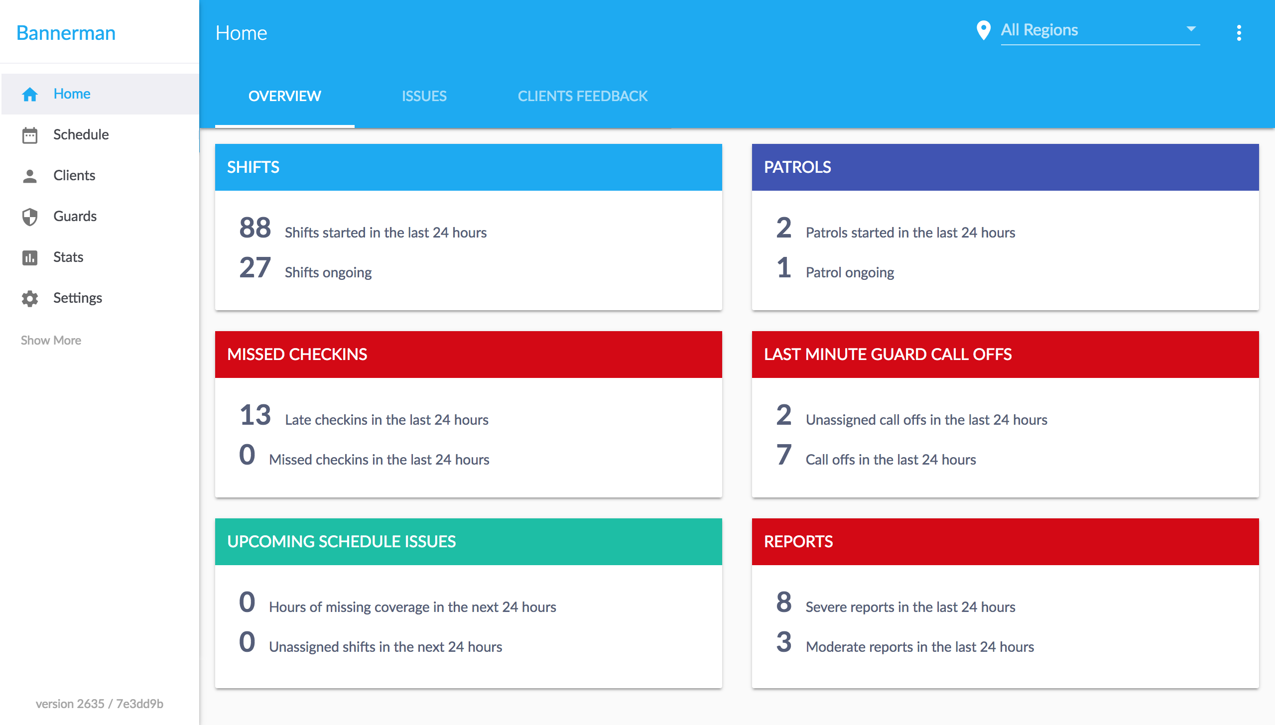 Bannerman operator dashboard